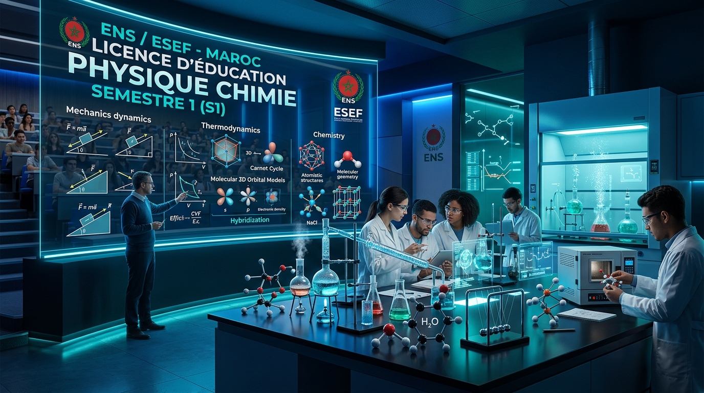 Formation d'Excellence Licence d'Éducation S1 — Physique-Chimie (ENS / ESEF)
